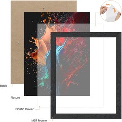 Stunning Rectangular 9×12 Photo Frame in Black – Easy to Display Anywhere