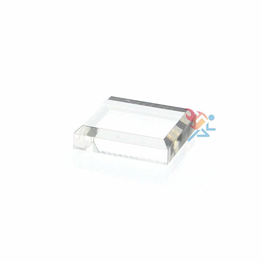 Acrylic Display Stand Block Base with Beveled Edge, 3 Pack (1/2″ H x 1-1/2″ W)