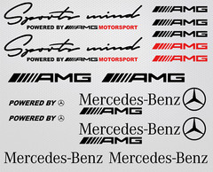 Powered by AMG Mercedes decals Benz Sports Mind sticker C63 A45 CLA45 C43 A35