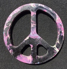 Peace Sign Symbol – Professional Hand-Made Wall Art – Retro Cool Decor – MCM