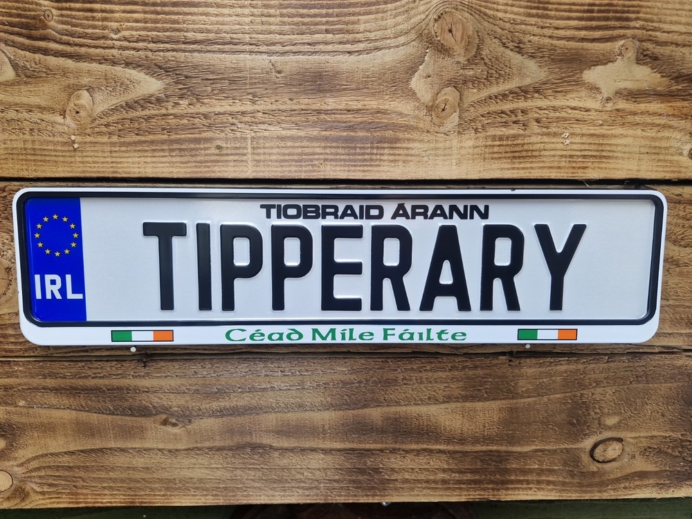 County Tipperary Irish Vanity License Plate Pub Bar Wall Decor Ireland