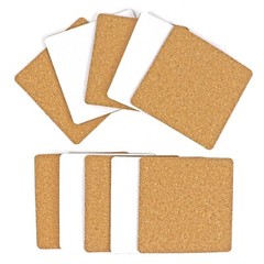Self-Adhesive Cork Squares 4×4 Inches Cork Backing Sheets Cork Tiles Coasters
