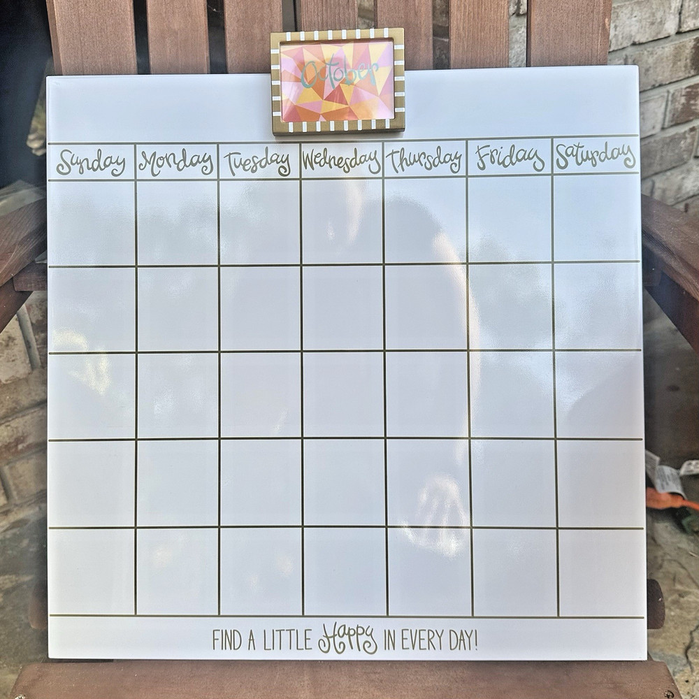 Happy Everything! Coton Colors – Magnetic Dry Erase 18in Wall Calendar – NEW NIB