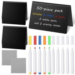 50 Pack Mini Chalkboard Signs for Food, 3×4 Inch Small Food Labels for Party …