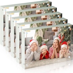 5 Pack Acrylic Picture Photo Frame Magnetic 5×7″ Clear Free standing 5×7 Inch