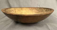 Vintage Hand Carved Wooden Dough Bowl 10.5” Primitive Rustic Farmhouse Decor