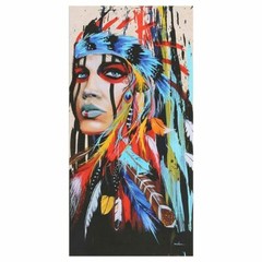 Art Decor Abstract Indian Woman Canvas Oil Painting Print Picture Home Wall Hang