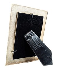 4″x6″ Yellow Glam Photo Frame Faux Diamond MCM Style 7.75″x5.75″ Display