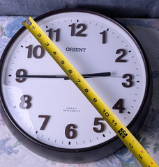 Orient Quartz 12″ Wall Clock Silent Sweep Movement Wood Hour Markers OT823B
