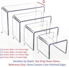 T’z Tagz New Clear Acrylic Risers Showcase Display Stands Collectable Organizers
