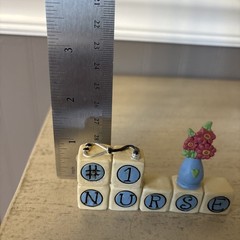 Resin #1 Nurse Small Figurine Home Or Office Decor 3 Inches Long 1 Inch Wide