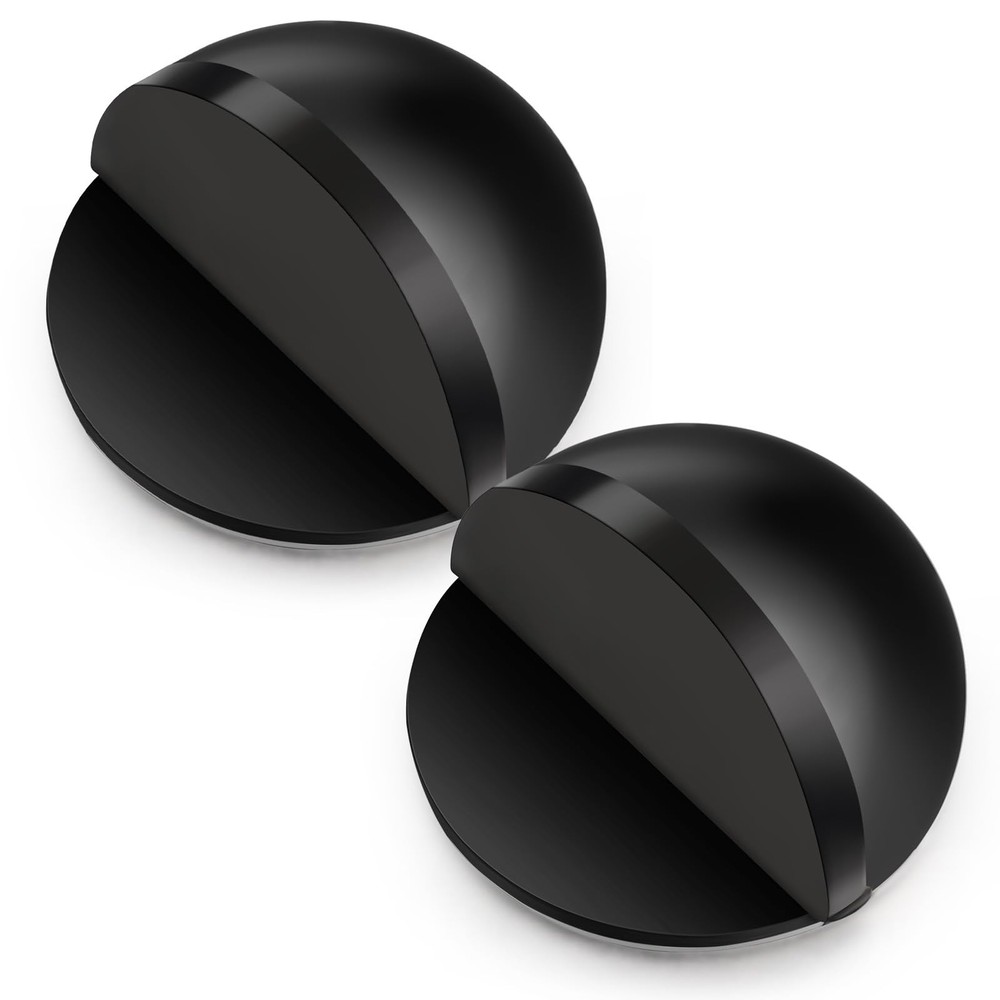 2 Pcs Self Adhesive Door Stoppers, Stainless Steel Floor Door Stop Wall Prote…