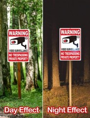 3-Pack Private Property No Trespassing Signs 12″x8″ Video Surveillance Signs New