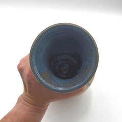 Boyce Signed Pottery Vase – Earthy Matte & Glossy Glaze, 13” Tall