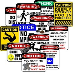 Warning Trespassers Will Be Prostituted Laminated Funny Sign