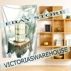 thermos tree stump tapestry rustic festive decor banner wall hangings 59X82 in