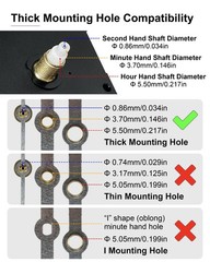 Thick Shaft (3 Set), 6mm/0.24in Thread Length, 13mm/0.51in Overall Length