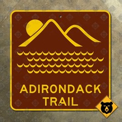 New York Adirondack Trail scenic route highway marker road sign 16×16