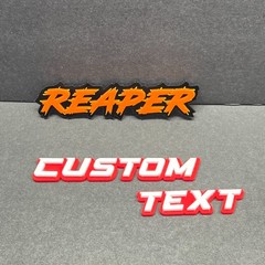 Custom Lazer-Cut Car Acrylic Emblem Badge MULTI COLOR Customized Text Names!