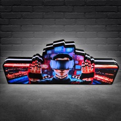 The Johnny Mnemonic Pinball Topper 3D Prinetd Led Lightbox Pinball Arcade Decor