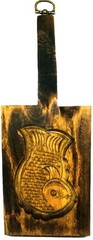 Teak Fish Wall Hanging Carved Wood Taiwan Decor Vintage
