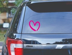 Heart Decal – Hand Drawn Style #1 Die Cut Vinyl Decal Graphic Transfer Sticker