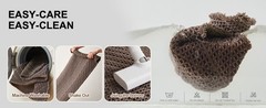 Boho Herringbone Waffle Bath Mat, Ultra Soft Non-Slip Bathroom Rug – Super