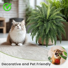 Stunning 35″ Indoor/Outdoor Ferns – 2 Realistic Boston Ferns for All Occasions