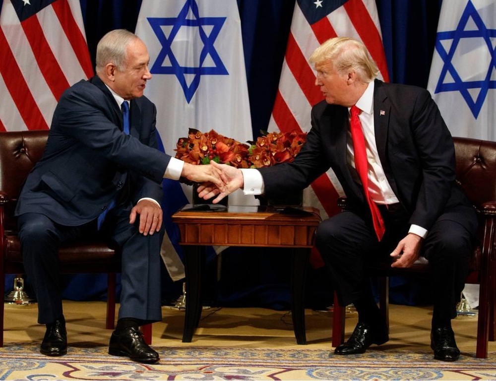 BENJAMIN NETANYAHU DONALD TRUMP GLOSSY POSTER PICTURE PHOTO PRINT israel us 4068