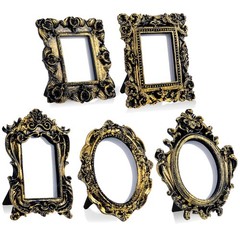 5-Piece Mini Antique Photo Frames Collection