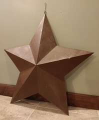 Large Rustic Metal Barn Star Wall Decor 3D Texas Lone Star Farmhouse Country