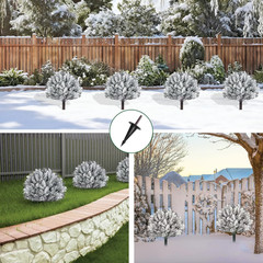 21In Artificial Cypress Topiary Tree with Ground Spike, Set of 2 Fake Shrub Bush