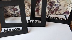 Black Wood Photo Picture Frame and Personalized Photo Picture Mat