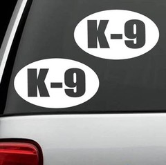 2-COUNT K9 K-9 Dog Decal Sticker M1102 Police Drug Unit Laptop Mirror