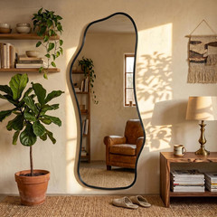 Dorlicecass Irregular Full Length with Stand-Standing Leaning Hanging 62.2″x22.8