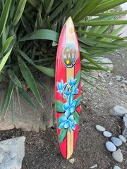 Maui & Sons Vintage Style Decorative Surfboard Wall Plaque 39″ x 10″