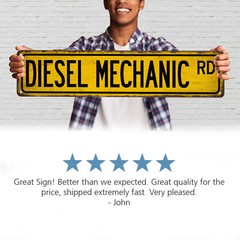 Diesel Mechanic Street Sign Automotive Auto Shop Garage Decor Truck 104180021021