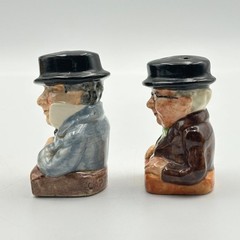 SP66-Dickens Pickwick & Captain Cutter Salt & Pepper Shakers Made In England