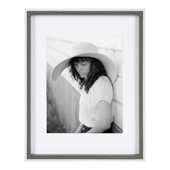 Gibson Transitional Frame Set, Set of 4, 11″ x 14″, White and Gray, Casual Fr…