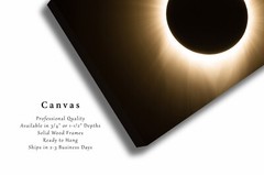 Total Solar Eclipse Canvas: Nebraska Sun Moon Science Astrophotography Wall Art