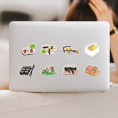 50pcs Waterproof Vinyl Stickers Sushi Japanese Food Luggage Phone Laptop Car