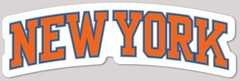 NEW YORK KNICKS New York Die Cut Sticker *NEW* Measures 4.3″ x 1.37″