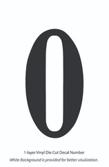 0-10 7″-32″ Big Size Vinyl Die Cut Decal Numbers (Black), 6Yrs Outdoor Film