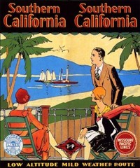 SOUTHERN CALIFORNIA MILD WEATHER SAILBOAT USA TRAVEL VINTAGE POSTER REPRO
