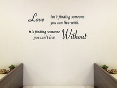 Black 22″ X 10″ Love Without Quote Wall Sticker Paper Quote Decal Art Décor