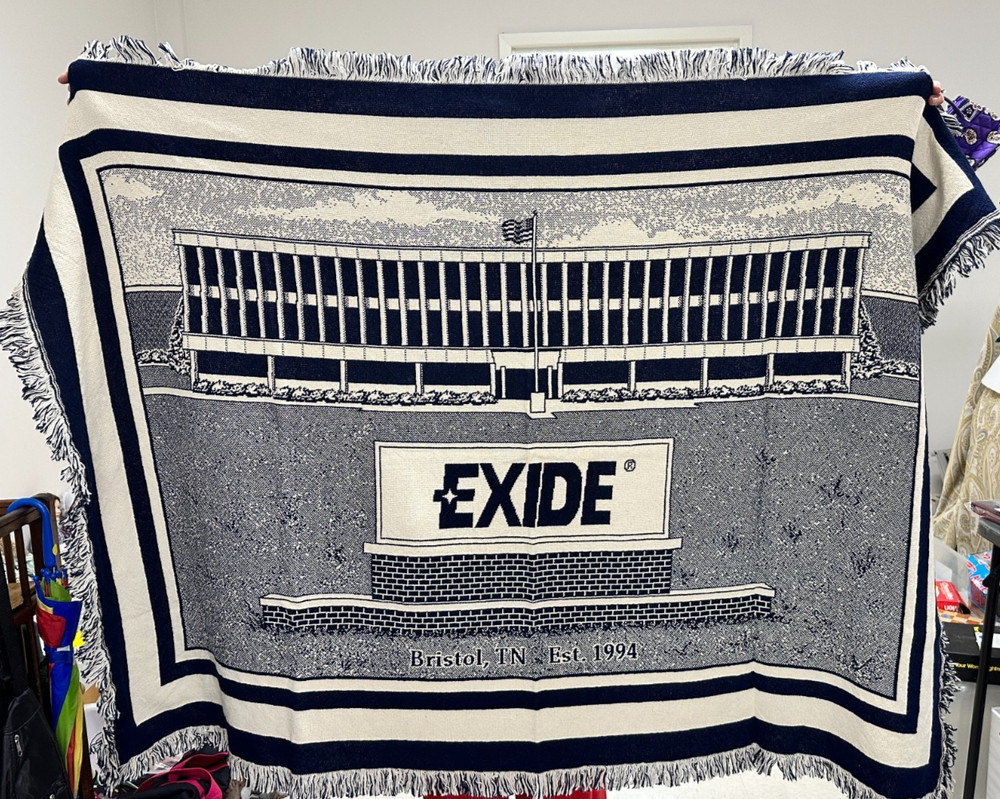 EXIDE Battery 100% Cotton Promotional Throw Tapestry Wall Hanging Blanket NEW
