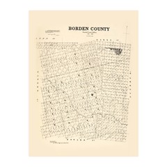 Old Map of Borden County, TX 1892 – Vintage Texas Art