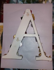A Initial Jeweled Letter 💕 hand crafted 💜 one of a kind 🎁 gift (8″x8″ wooden)