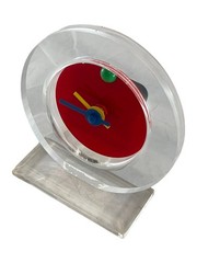 Retro Takane 5.5in Desk Table Clock 80s Postmodern Memphis Corporate Multicolor