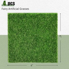 Versatile 6″x6″ Artificial Moss for Miniature Gardens – 4 Pieces Included